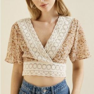 End Of Summer Sale!Floral Crochet Crop Top